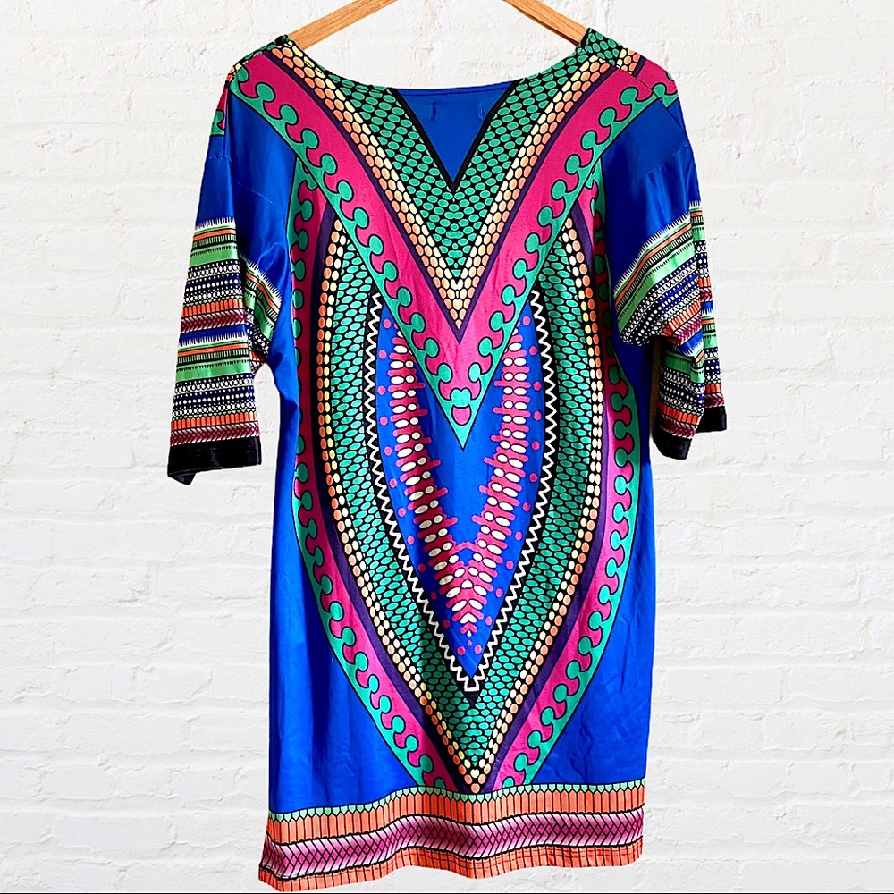 FUTURINO BOHO STYLE MINI DRESS WITH FRONT POCKETS - Picture 5 of 12
